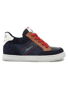 Sneakersy Pom d'Api Mousse Racing N1SECP0401 Marine/Camel