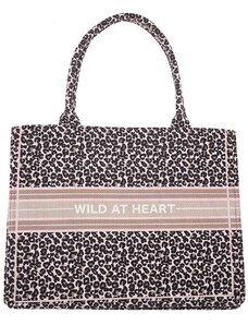 Zwillingsherz Shopper bag "Annie" w kolorze beżowo-czarnym - 41 x 16 x 32 cm