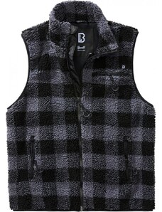 BRANDIT Teddyfleece Vest Men - black/grey