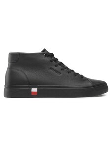 Sneakersy Tommy Hilfiger Modern Vulc Hi Corporate Lea FM0FM04352 Black BDS