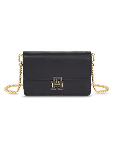 Torebka Tommy Hilfiger Pushlock Leather Small Crossover AW0AW15227 Black BDS