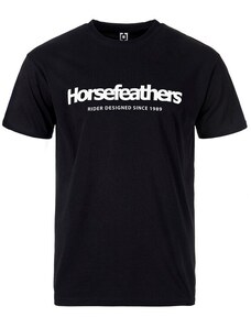 Czarny t-shirt męski Horsefeathers Quarter