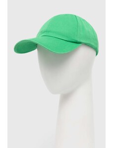 Pangaia czapka z daszkiem kolor zielony z nadrukiem