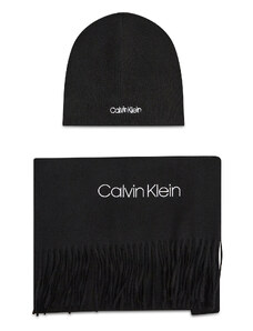 Zestaw Szalik i Czapka Calvin Klein Basic Wool Beanie+Scarf K50K507552 BAX