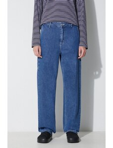 Carhartt WIP jeansy I031251 W Pierce Pant Straight damskie medium waist I031251-BLUESTOWAS