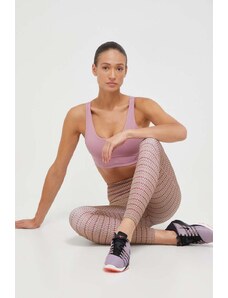 adidas Performance legginsy do jogi Studio kolor różowy wzorzyste