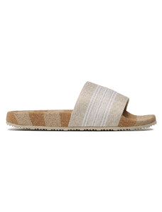 Tommy Jeans Klapki Th Woven Slide FW0FW07259 Beżowy