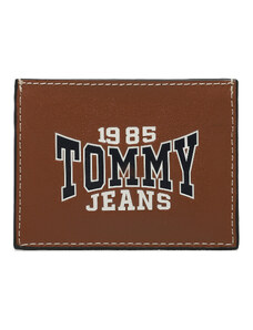 Tommy Jeans Etui na karty kredytowe Tjm Leather Cc Holder AM0AM11427 Brązowy
