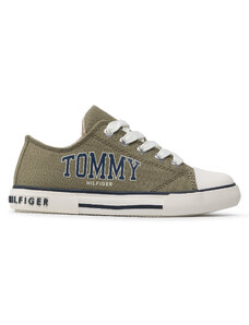 Tommy Hilfiger Trampki Low Cut Lace-Up Sneaker T3X4-32208-1352 M Zielony