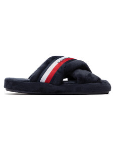 Tommy Hilfiger Kapcie Comfy Home Slippers With Straps FW0FW06587 Granatowy