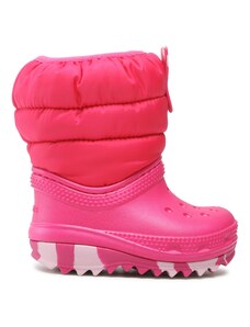 Crocs Śniegowce Classic Neo Puff Boot T 207683 Różowy