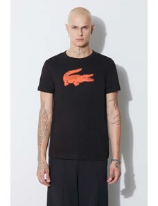 Lacoste t-shirt męski kolor czarny