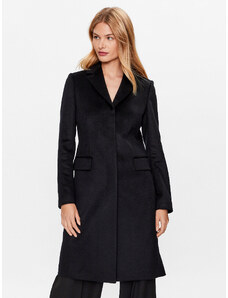 Calvin Klein Płaszcz wełniany K20K205670 Czarny Regular Fit