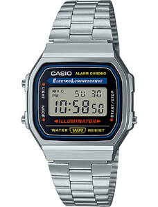 Męskie zegarki Casio A168WA-1YES Silver