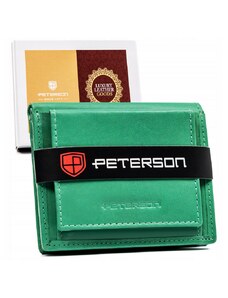 Mały, skórzany portfel damski na zatrzask - Peterson