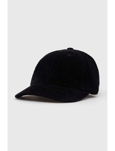 Norse Projects czapka z daszkiem sztruksowa Wide Wale Corduroy Sports Cap kolor czarny gładka N80-0131-9999