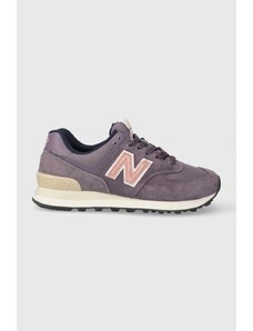 New Balance sneakersy zamszowe 574 kolor fioletowy