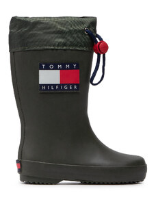 Tommy Hilfiger Kalosze Rain Boot T3X6-30766-0047 M Zielony