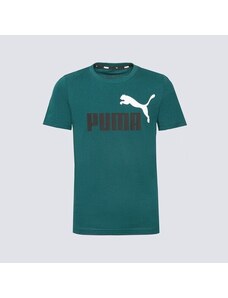 Puma T-Shirt Ss Ess+ 2 Col Logo B Dziecięce Ubrania Koszulki 586985 75 Zielony