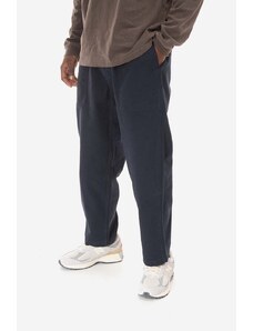 Gramicci spodnie bawełniane Loose Tapered Pant kolor granatowy szerokie medium waist G103.OGT-KREMOWY