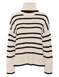 Vero Moda Sweter "Saba" w kolorze beżowo-czarnym