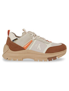 Sneakersy Calvin Klein Jeans Hiking Lace Up Low Cor YM0YM00801 Plaza Taupe/Eggshell/Brown Sugar 0HI