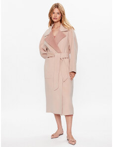 Calvin Klein Płaszcz wełniany K20K205855 Różowy Regular Fit