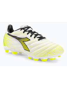 Buty piłkarskie dziecięce Diadora Brasil Elite GR LT LPU Y white/black/fluo yellow