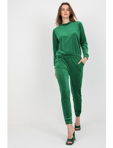 ModaMia Zielony komplet welurowy ze spodniami Brenda RUE PARIS