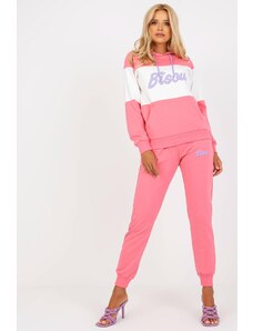 ModaMia Różowo-fioletowy komplet dresowy z bluzą z kapturem