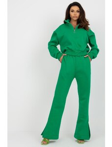 ModaMia Zielony dresowy komplet basic z krótką bluzą