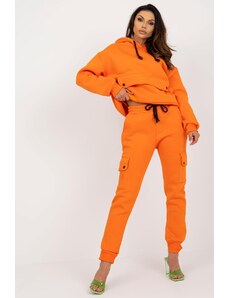 ModaMia Pomarańczowy komplet dresowy z bluzą oversize