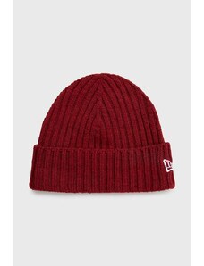 New Era czapka Cuff Beanie kolor bordowy 60364239