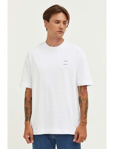 Samsoe Samsoe t-shirt bawełniany JOEL kolor biały gładki M22300126