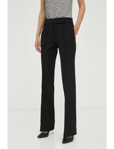 MICHAEL Michael Kors spodnie damskie kolor czarny proste medium waist