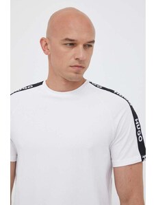 HUGO t-shirt lounge kolor biały z aplikacją 50504270