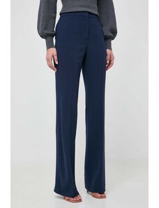 MICHAEL Michael Kors spodnie damskie kolor granatowy szerokie high waist