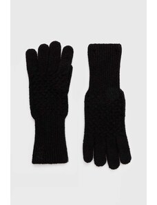 Armani Exchange rękawiczki z domieszką wełny kolor czarny