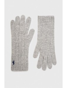 Polo Ralph Lauren rękawiczki wełniane kolor szary