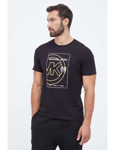 Michael Kors t-shirt lounge bawełniany kolor czarny z nadrukiem