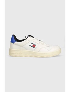 Tommy Jeans sneakersy skórzane TJM BASKET COLOR kolor biały EM0EM01255
