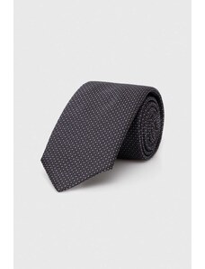 BOSS krawat jedwabny kolor czarny