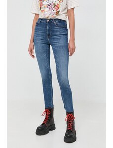 Guess jeansy damskie kolor granatowy
