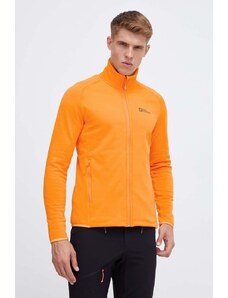 Jack Wolfskin bluza sportowa Baiselberg kolor pomarańczowy gładka