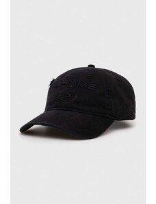 Résumé czapka z daszkiem bawełniana kolor czarny z aplikacją