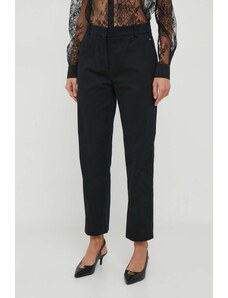 Tommy Hilfiger spodnie damskie kolor czarny proste high waist