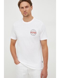 Michael Kors t-shirt bawełniany kolor biały z nadrukiem