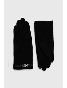 Lauren Ralph Lauren rękawiczki wełniane kolor czarny