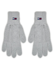 Rękawiczki Damskie Tommy Jeans Tjw Flag Gloves AW0AW15480 Silver Grey P03