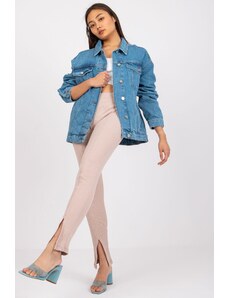 ModaMia Niebieska damska kurtka jeansowa oversize Claudette RUE PARIS